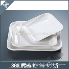 8" square white porcelain dinner pate, pizza plate,